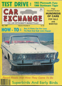 CAR EXCHANGE 1980 MAY - '63 PLYMOUTH FURY TEST, '66 SUNBEAM TIGER TEST, BIRDS